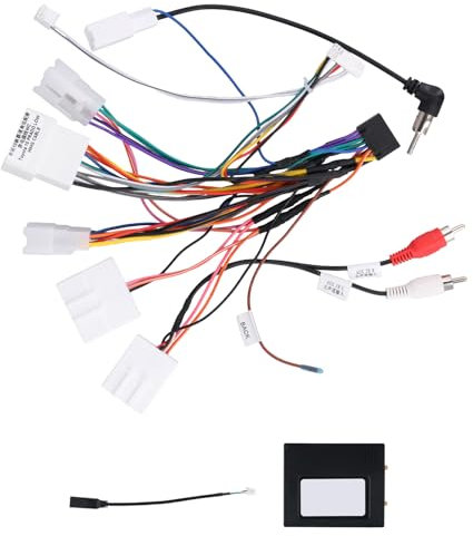 Kabelbaum für Toyota J-B-L Stereo Radio, 16-poliger Kabelbaum mit Canbus, kompatibel mit Camry Corolla RAV4 Lexus Tundra 4Runner Highlander Vios Yaris Sienna Hilux Prado Fortuner, Netzkabel/Box