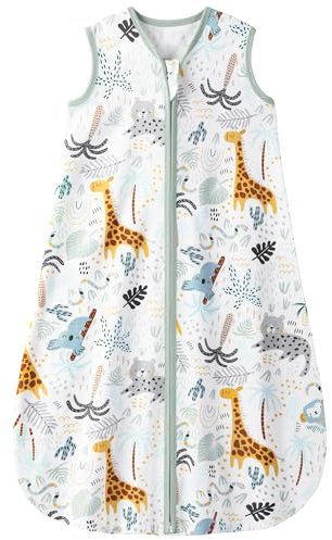 Yoofoss Baby Schlafsack Sommer 100% Baumwolle Musselin 0.5 Tog Sommerschlafsack Atmungsaktiv Babyschlafsack 67 cm für Jungen Mädchen Neugeborene 0-6 Monate