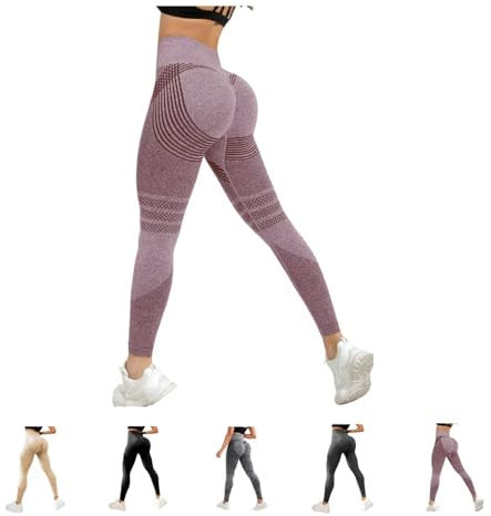 ILESTDG Cellulu Elegante Anti Cellulite Leggings™ - High Waist Kompressionshose 3D Damen (Rosa,M)