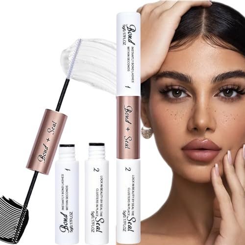 2 in 1 Cluster Lash Gel- Strong Waterproof Adhesive for DIY Eyelash Extensions, 72 Hours Hold, Individual & Cluster Lashes, Long Lasting