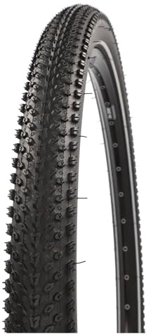 Fischer Neumático de Bicicleta MTB, antipinchazos, con Tiras Reflectantes, Color Negro, 29 x 2,20 Pulgadas (54-622)