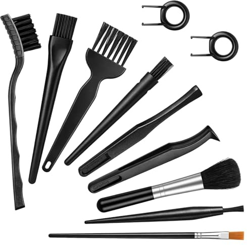 TIESOME 11 Pcs Anti Static Brush, Mini Keyboard Cleaning Brush Kit for Laptop, Computer, Motherboard, Camera, Small Space & Car, Anti-Static Electronics Dust Cleaning Brushes