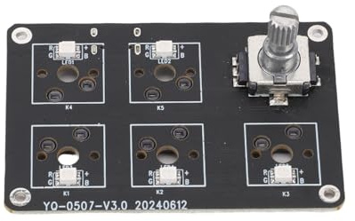 ANGGREK Teclado Macro de 5 Teclas, Teclado de Interruptor Mecánico Programable con Iluminación RGB para Impresoras 3D Lab y Funciones de Acceso Rápido
