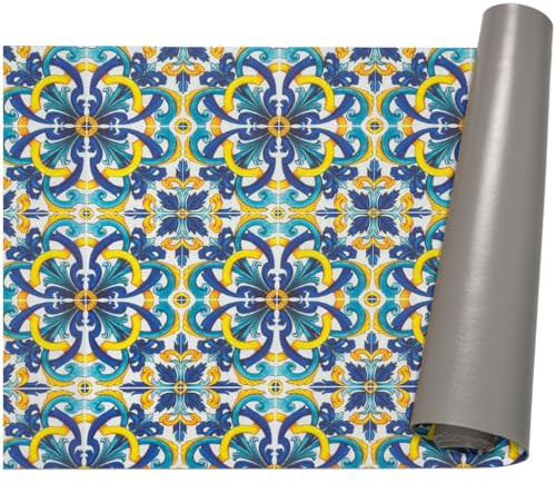 ANRO Küchenläufer Teppich Läufer Flur Küchenteppich rutschfest Küchenmatte PVC abwaschbar Flurläufer pflegeleicht Italien Fliesen 160 x 67 cm