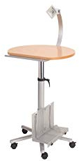 Maul Profi-Monitorpult mit Flachbildschirmhalter, inkl. PC Halterung, inkl. Tastaturablage, Stehtisch fürs Büro, Arbeiten im Stehen und Sitzen am Stehpult höhenverstellbar, Office Desk Buche
