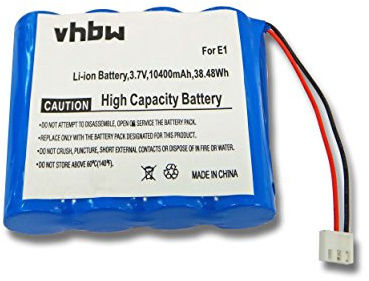 vhbw Battery compatible with Pure Evoke Sensia, Mio Union Jack, Mio by Orla Kiely, 1S Marshall, 2S, E-1S, Mio Digital Radio (10400 mAh, 3.7 V, Li-Ion)
