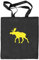 Shirtstreet24, ELCH, Schweden Skandinavien Natur Stoffbeutel Jute Tasche (ONE SIZE), Größe: onesize,schwarz natur