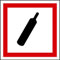 Aufkleber GHS 04 Gefahrensymbol Gasflasche, Einzeln 5cm x 5cm, Vinyl, Rot, Gelb, oder Grün, Sicherheitsaufkleber, Sticker, Standard