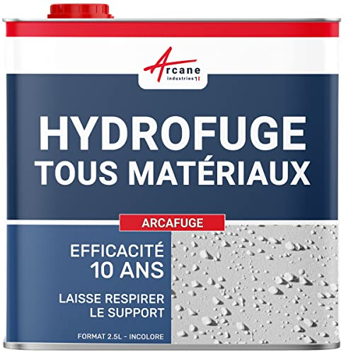 Imperméabilisant hydrofuge toiture, façade, béton poreux : Arcafuge - 2.5 L (jusqu'à 12.5 m²) - ARCANE INDUSTRIES