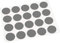 Adsamm® / 20 x caches adhésifs pour tête de vis / gris foncé / Ø 13 mm / rond / caches autocollants avec fine épaisseur 0,45 mm, d'Adsamm®