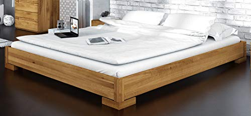 Doppelbett Kapiti 10 Wildeiche massiv geölt - Liegefläche: 160 x 200 cm (B x L)
