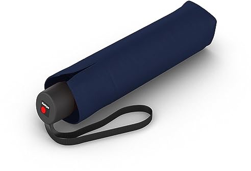 Knirps Regenschirm I.050 Medium Manual navy mit Schirmtasche I kleiner Regenschirm für unterwegs I windstabiler & leichter Handöffner Taschenschirm I Mini Schirm