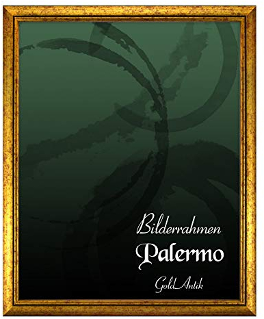BIRAPA Palermo Bilderrahmen 40x60 cm Gold - Goldener Bilderrahmen, Bilderrahmen Antik, Bilderrahmen Vintage