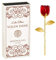 Maverton Glas-Rose im personalisiertem Box - Kristall Rose - Ewige Rose aus Glas - Unsterbliche Rose - Rot - vergoldet, Geschenk für Paare - Ehepaare - Brautpaare - Schnecke