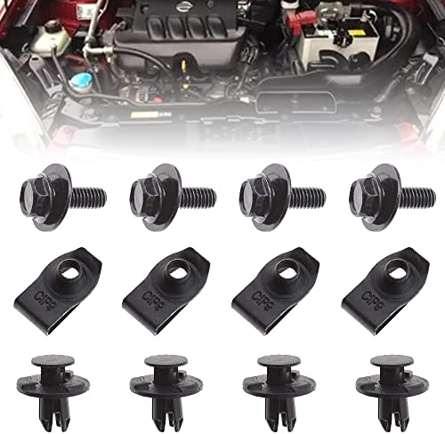 JUNMEIDO 30pcs Tornillo Seguridad Rueda Coche Tornillos de Seguridad Antirrobo Pernos de Seguridad Antirrobo para Llantas Clips Remaches Plastico Coche Grapas Tornillo Coche para Sujetadores del Motor