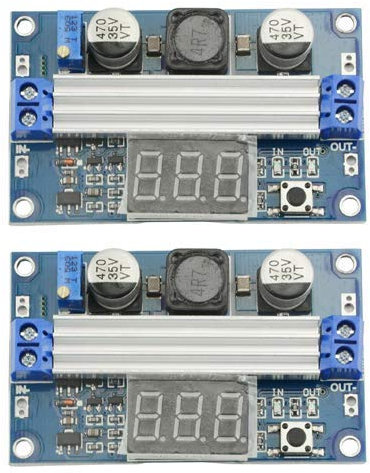 BGTXINGI DC-DC High Power Einstellbares Booster Regler-Modul Eingang 3,0~35 V auf Ausgang 3,5~35 V 100 W mit Digitalanzeige Voltmeter Step-Up Spannung Netzteil Konverter Modul