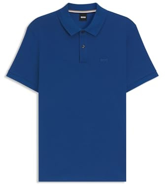 BOSS Herren Pallas Pallas Poloshirt aus Baumwoll-Piqué mit Logo-Details Blau XXXL