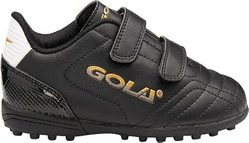 Gola Infants Magnaz Black White Gold Astro Turf VX Indoor Football Training Boots (UK_Footwear_Size_System, Little_Kid, Men, Numeric, Medium, Numeric_9)