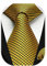 HISDERN Corbata a cuadros para hombre con pañuelo tejido Corbata dorada clásica para hombre y conjunto de pañuelo de bolsillo