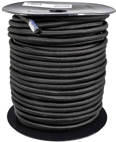 WERKA PRO Tensionatore Elastico Nero Diverse Lunghezze 10 mm x 40 Metri su Bobina