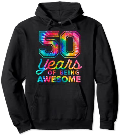 50. Geburtstag Krawatte Dye 50 Jahre alt Awesome Männer Frau Pullover Hoodie