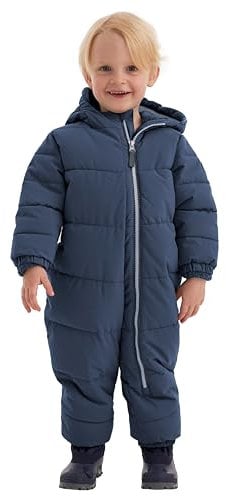first instinct by killtec FIOW 32 MNS ONPC Overall/Schneeanzug in Daunenoptik mit Kapuze, dunkelblau, 122-128