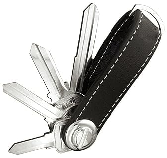 VIKY® Key Organizer 10 Schlüssel, Schlüsselbund Organizer Karabiner, Schlüssel Organizer Leder, Key Holder Pocket, Schlüsselanhänger Ausziehbar, Schlüsselorganzizer für Dame und Herren, Schwarz