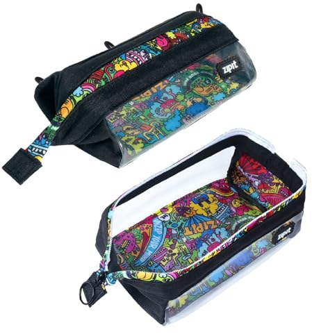 ZIPIT, Federmäppchen Lenny mit großem Fassungsvermögen, Federtasche für Schule, Uni und Büro, durchsichtig