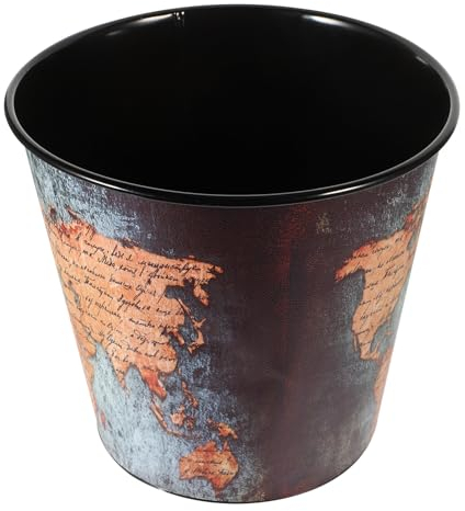 Cabilock Poubelle Vintage Métal Pour Maison Corbeille Rétro Idéale Pour Salon Salle De Bain Et Chambre Résistante Et Élégante