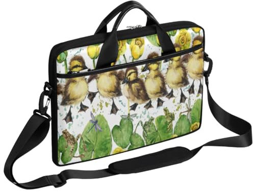 Time Tunnel Laptoptasche 13-15 Zoll Laptoptasche Leichte Computer Aktentasche Messenger Bag für Damen Herren, Hässliches Entlein, 15*1*11 Inch