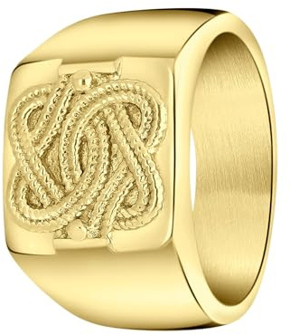 Lucardi - Herren Plattierter Ring