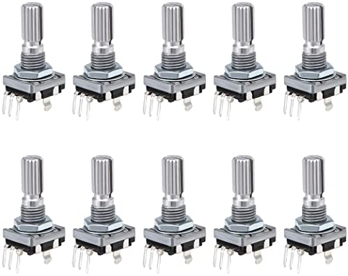 XYWHPGV 360 Grad Drehgeber Codeschalter Digitales Potentiometer EC11 3 Pins 14mm Welle 10 Stück(ae2f4 b6cb4 3df69 28802 22488 b3bba