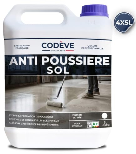 Anti Poussiere Sol - Codeve Bois - 20L - Intérieur - Pour Renforcer Votre Béton Farinant, Friable Ou Poreux.