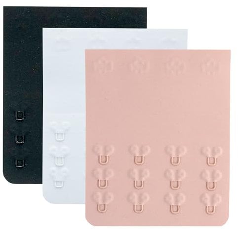 YARBAR Soft Bra Extender 4 Hook Comfort Seamless Back Bra Extension Strap, 3 Pieces