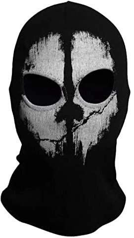Ghost Maske Call of Duty Totenkopf Maske Sturmmaske Sturmhaube Ski Gesichtsmaske Karneval Halloween Kostüm Cosplay Requisite (Ghost Maske-A01)