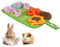 DONGKER Kaninchen Schnüffelmatte, Faltbar Schnüffelteppich für kleine Tiere, Waschbar Futtermatte Spielzeug für Kaninchen Meerschweinchen Chinchillas, 50 x 30 cm