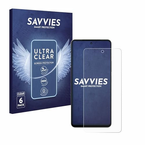 Savvies 6 Stück Schutzfolie für Vivo iQOO Z9 Turbo Displayschutz-Folie Ultra-Transparent