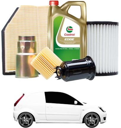 Tagliando per FORD Fiesta V Van 1.4 TdCi 50 kw - 4 Litri di olio + 4 Filtri anno 2003-2010