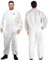 Hazmat Suit Disposable Overalls | Heavy Duty Full Body Painters Coveralls in 7 Sizes with Multiple Specifications for Men & Women Without Hood - Breathable & Water-Resistant