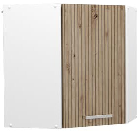 Vicco Eckhängeschrank R-Line, Küchen-Eckschrank, Artisan-Eiche/Weiß, 57 cm