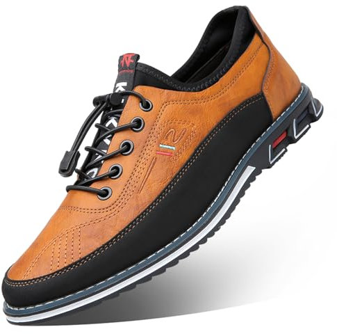 Zapatos de Vestir para Hombre, Mocasines Planos con Cordones Formales Oxford de Cuero Ligero de Negocios Informales, para Ocasiones Formales Masculinas