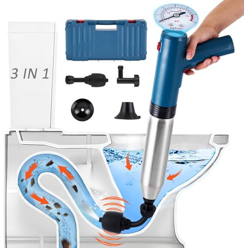YUCHENGTECH Pompa Stura Scarichi Elettrico Stura Scarico Lavandino Elettrico Sturalavandino Elettrico 3 in 1 Stura WC Elettrico per Disintasare WC/Lavello/Vasca/Scarico a Pavimento