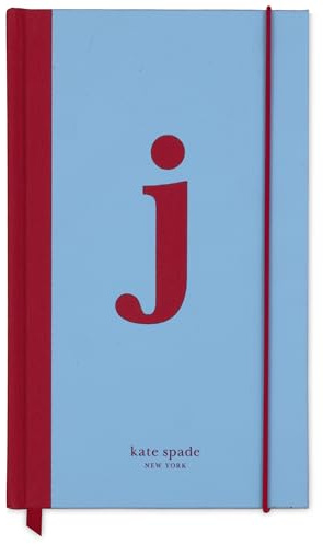kate spade new york Just Mine Notebook Journal, Monogram Cloth Hardcover Journal, 8.25 x 5.25, Diary Includes 168 Lined Pages, (J)
