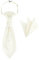 WANYING Herren Vorgebunden Plastron Krawatte & Einstecktuch 2 in 1 Set Verstellbar mit Hakenverschluß Hochzeitskrawatte auf Hochzeiten - Paisley Pattern Weiß