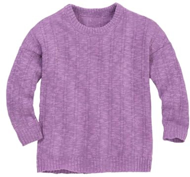 Disana LEINEN-Pullover Kinder-Sommer-Strick-Sweater | Bio-Baumwolle kühlendes Bio-Leinen | Frühjahr Sommer | Baby Kleinkind Kind Unisex | Made in Germany | GOTS IVN Zertifiziert | Flieder Gr. 134-140