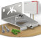 Fritzbox 5690 pro - Supporto da parete per router in acciaio inox, adatto per Fritzbox 5690 Pro, montaggio a parete Fritzbox con accessori di montaggio, montaggio a parete Fritzbox 5690 Pro
