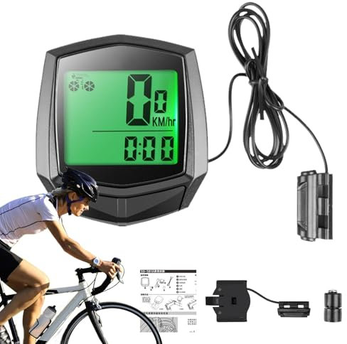 Bike Computers for Road Bike, Waterproof Odometer Cycling Speed Tracker, 4.4x4.9x1.5cm/1.73x1.93x0.59 inches Wired Speedometers, Multi-Function Accessories,