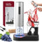 TAVADA Tire Bouchon Electrique Rechargeable,Ouvre Bouteille Electrique Coffret Cadeau Avec Coupe-Capsule, Bouchon à Vide, Bec Verseur, Aérateur de Vin Pour Les Amateurs Vin Cadeau Maison Fête