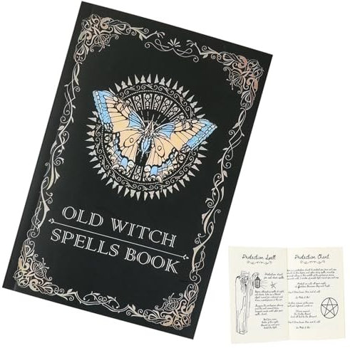zwxqe Antique Spells Notebook, Vintage witch craft Journal, Fantasy Prop Booklet, Mystical Writing Diary for Halloween Decor, Occult Supplies, and Spiritual Practice