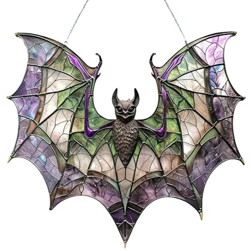 Halloween-Fledermaus-Sonnenfänger – Gothic-Deko für den Innenbereich, Fenster-Lichtreflektor | Tragbarer Fledermaus-Lichtfänger mit künstlerischem Design, langlebige Halloween-Dekoration für Fenster,
